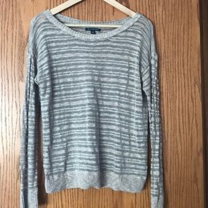 Blush and Tan striped sweater